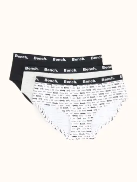 Girls' Glitter Heart Bikini Underwear (3 Pack)