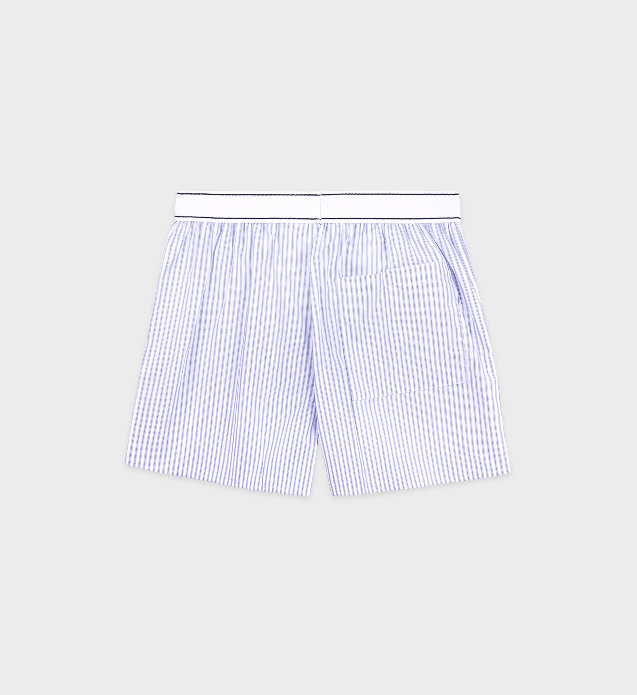 Serif Logo Boxer Short - White/Blue Striped